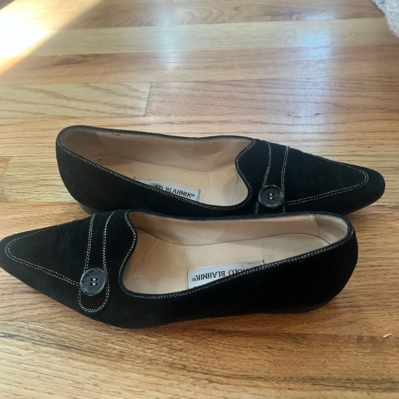 Manolo Blahnik Suede Loafers - Picture 2 of 12